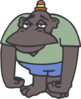 Sad Ape Clip Art